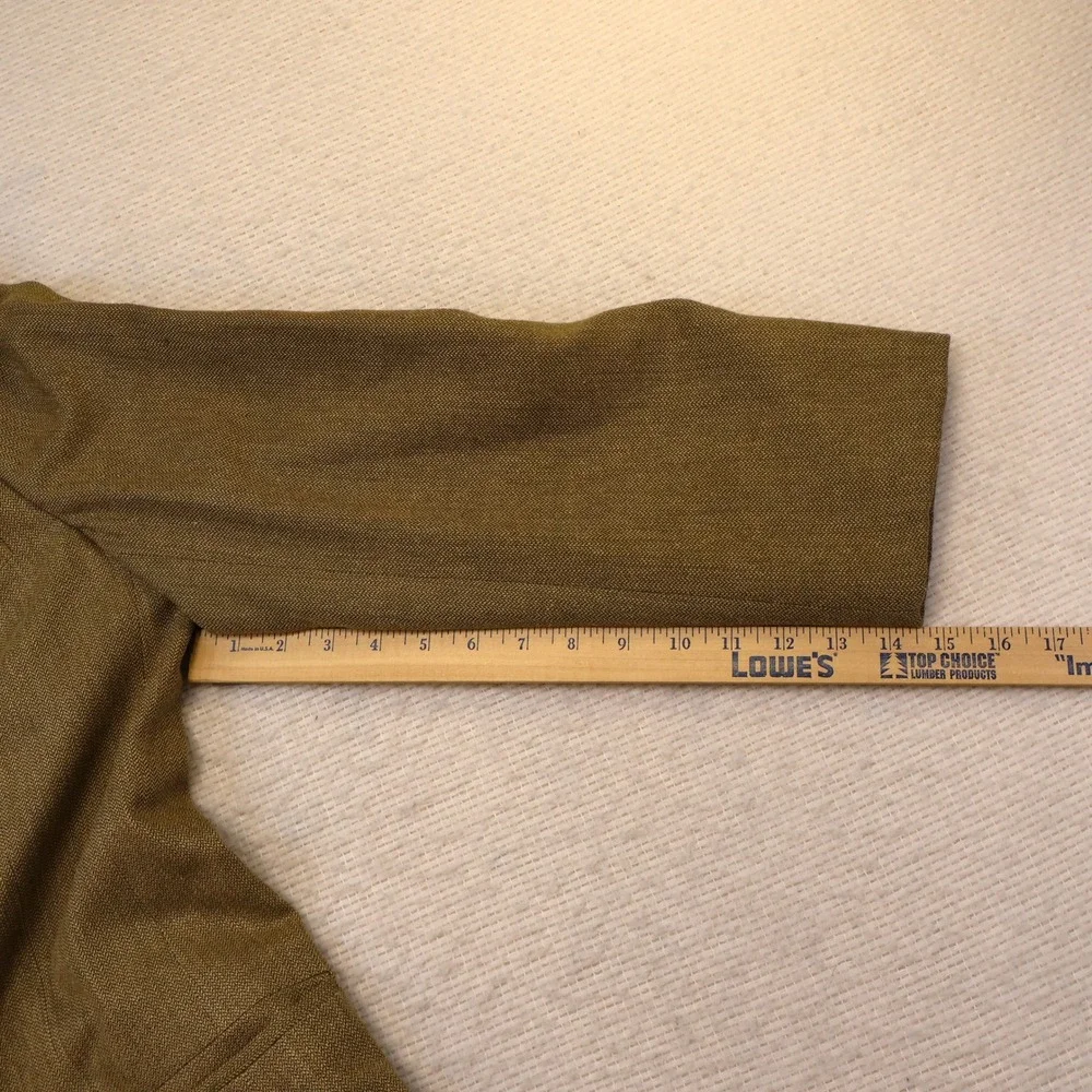 Tommy Hilfiger Mens 44L Blazer Olive Green Three Button Sport Coat USA Made Vtg